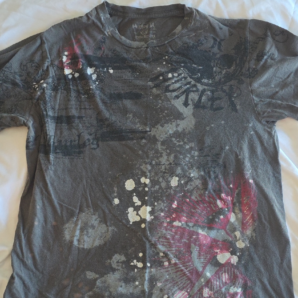Hurley Men's Graphic Tee - Black and Red